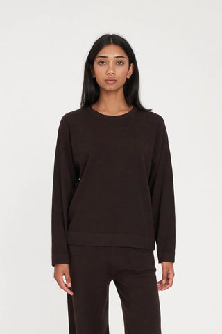 HUFFER - MERINO NEVE CREW - CHESTNUT