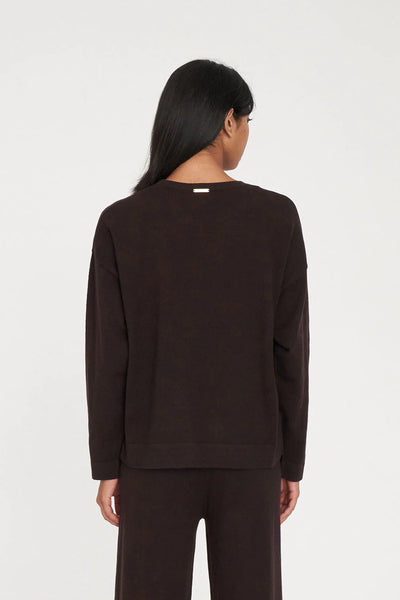 HUFFER - MERINO NEVE CREW - CHESTNUT