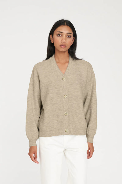 HUFFER - KENDALL CARDIGAN - OAT MARLE