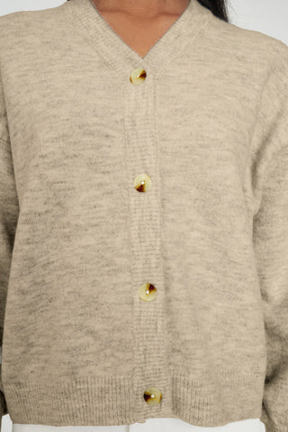 HUFFER - KENDALL CARDIGAN - OAT MARLE