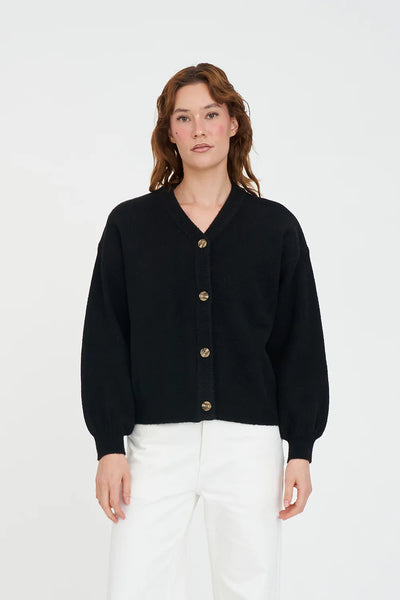 HUFFER - KENDALL CARDIGAN - BLACK