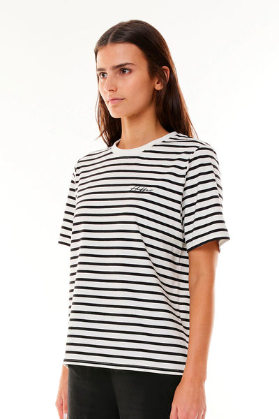 HUFFER - OUI OUI CLASSIC TEE - BLACK/CHALK