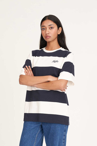 HUFFER - BENSON RELAX TEE - NAVY/CHALK