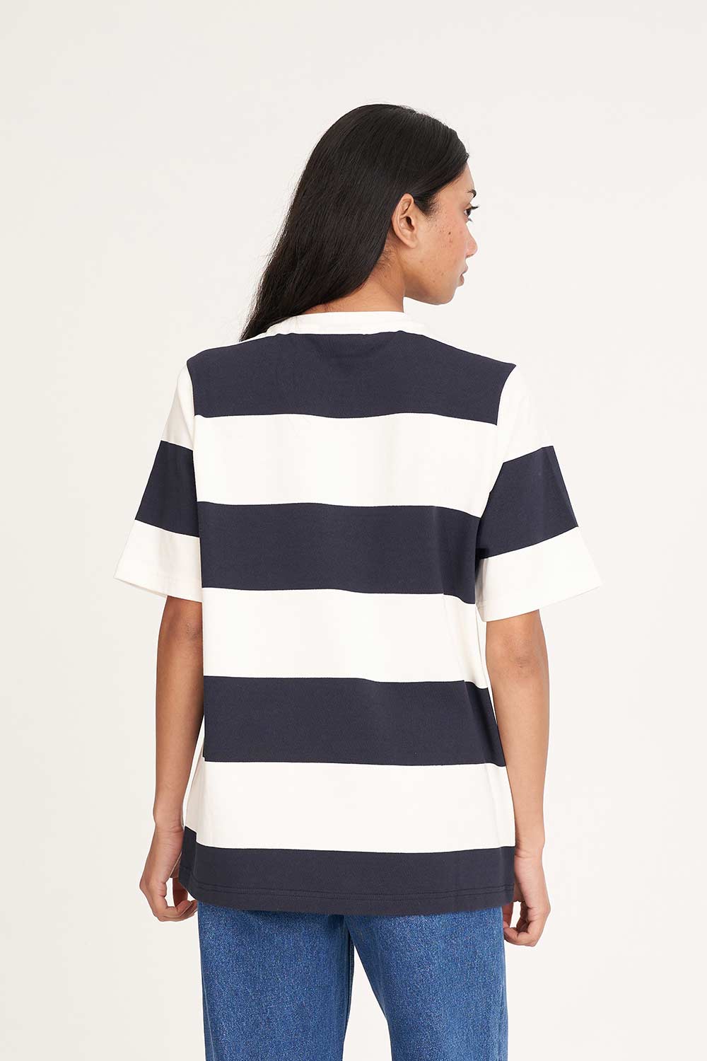 HUFFER - BENSON RELAX TEE - NAVY/CHALK
