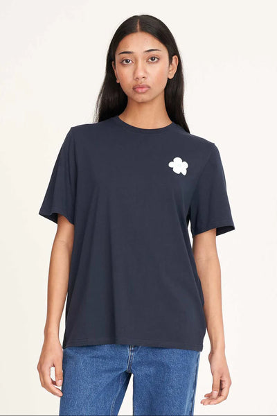 HUFFER CLASSIC TEE 170/FLOWERBOMB - NAVY