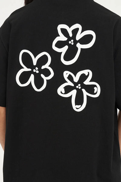 HUFFER - RELAX TEE 220/DAISY CHAIN - BLACK