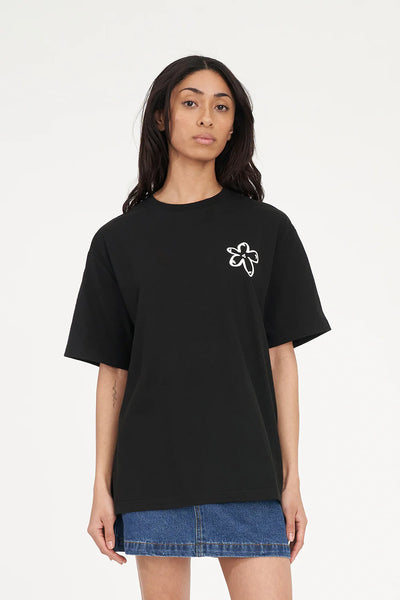 HUFFER - RELAX TEE 220/DAISY CHAIN - BLACK