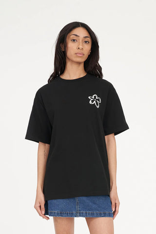 HUFFER - RELAX TEE 220/DAISY CHAIN - BLACK
