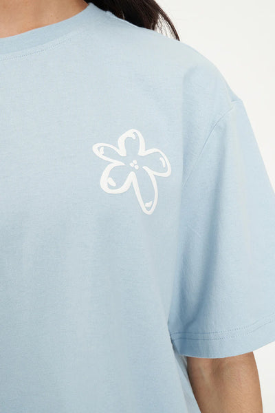 HUFFER - RELAX TEE 220/DAISY CHAIN - Y2K BLUE