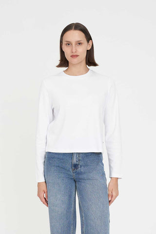 HUFFER - CLASSICS  LS JERSEY TOP - WHITE