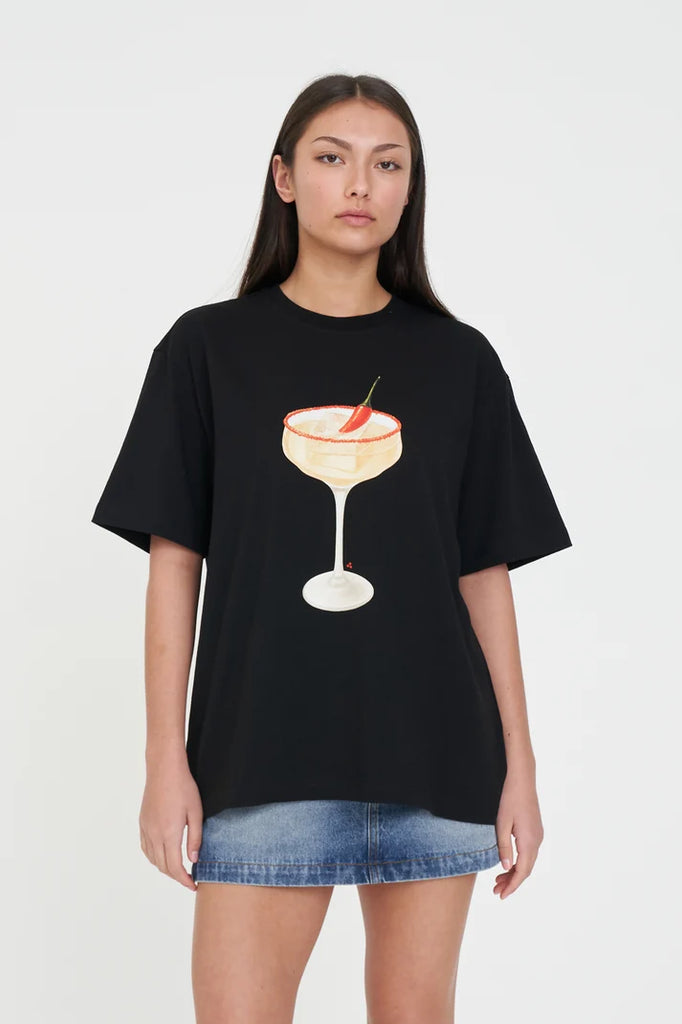HUFFER RELAX TEE 220/SPICY TIME - BLACK