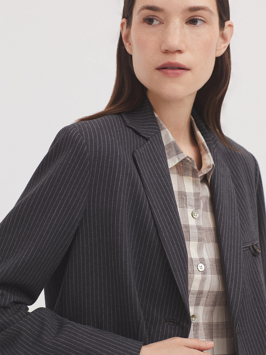 NICE THINGS - BLAZER - GREY PINSTRIPE