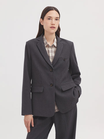 NICE THINGS - BLAZER - GREY PINSTRIPE