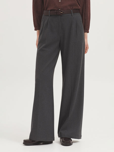 NICE THINGS - TROUSER - GREY PINSTRIPE