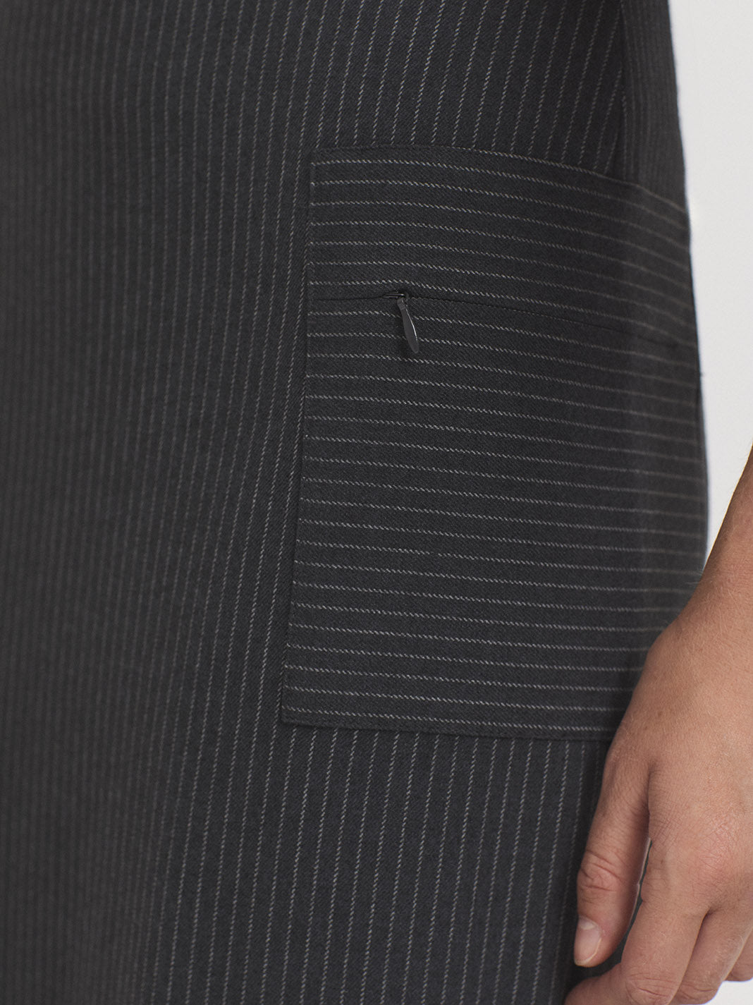 NICE THINGS - SKIRT - GREY PINSTRIPE