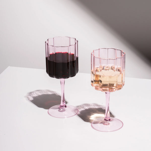 FAZEEK WINE GLASSES - Pink