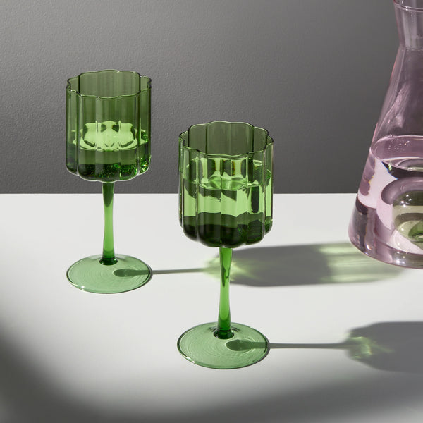 FAZEEK WINE GLASSES - Green