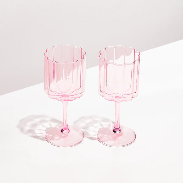 FAZEEK WINE GLASSES - Pink