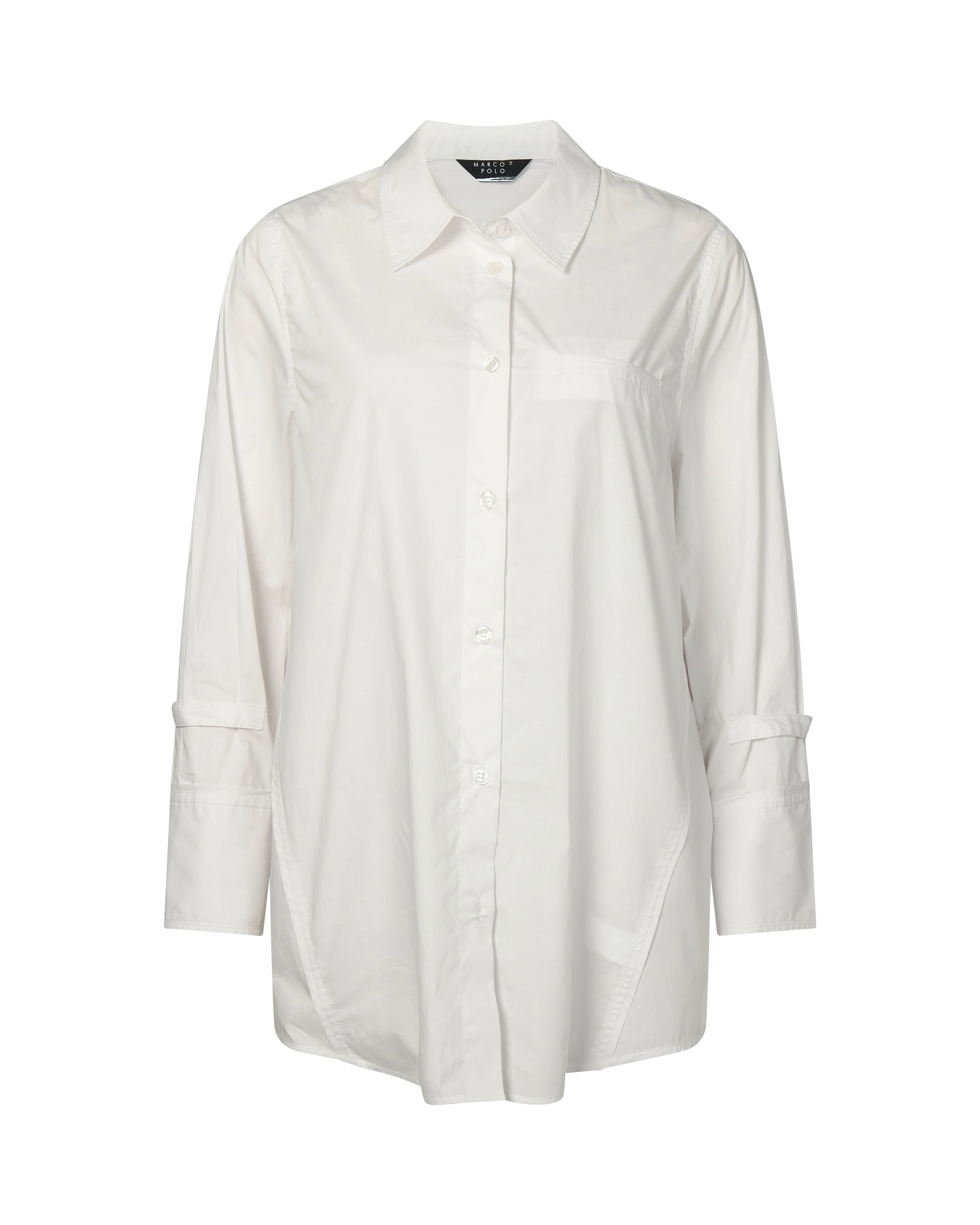 MARCO POLO - ESSENTIAL POPLIN SHIRT - WHITE