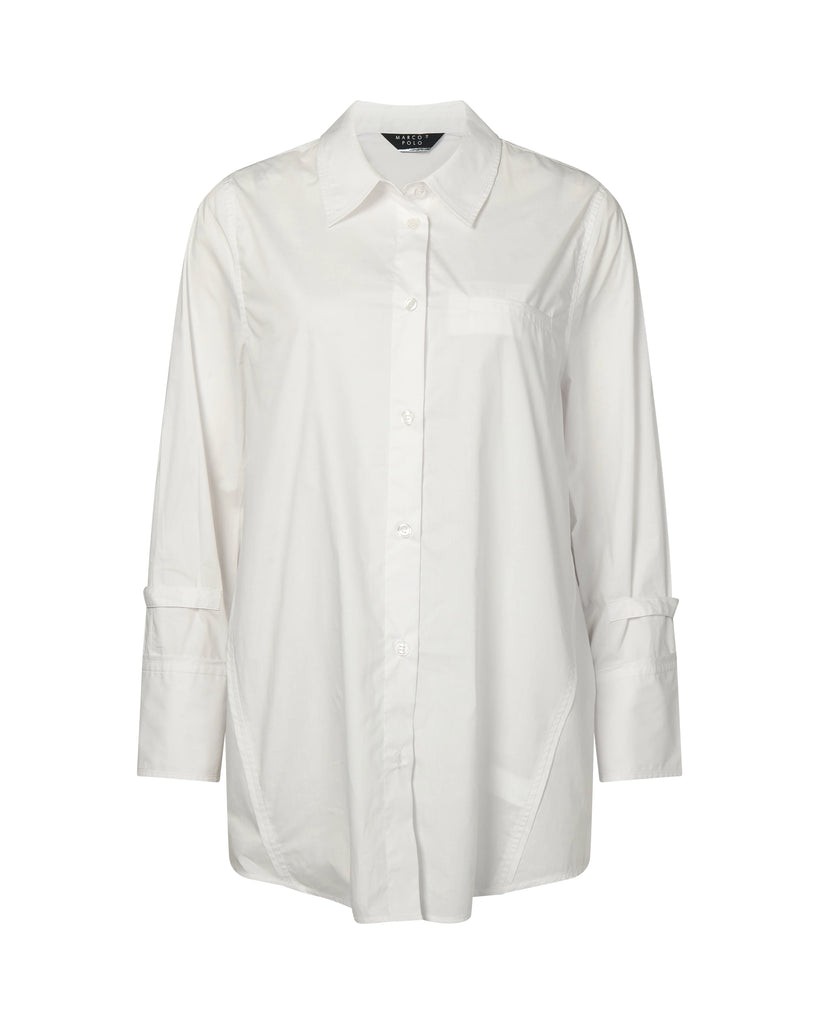 MARCO POLO - ESSENTIAL POPLIN SHIRT - WHITE