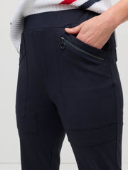 MARCO POLO - PANELLED POCKET PANT - BLACK