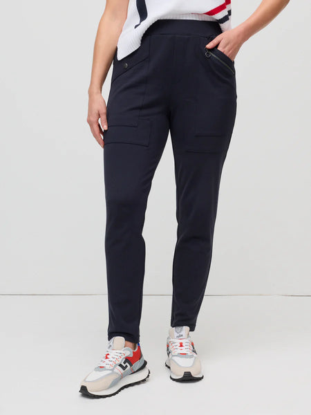 MARCO POLO - PANELLED POCKET PANT - BLACK