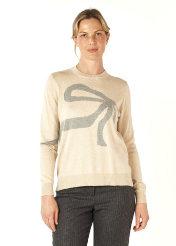 ZAKET & PLOVER - RUBI BOW JERSEY - OAT