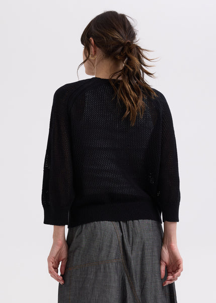 ZAKET & PLOVER - HEARTS ON MY SLEEVE JUMPER  - BLACK