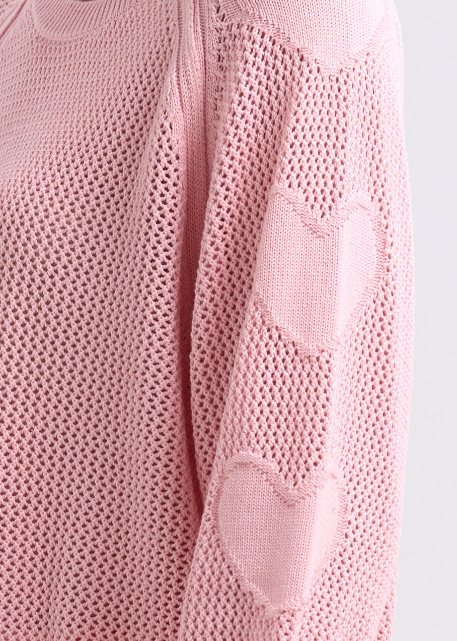 ZAKET & PLOVER - HEARTS ON MY SLEEVE JUMPER  - PINK