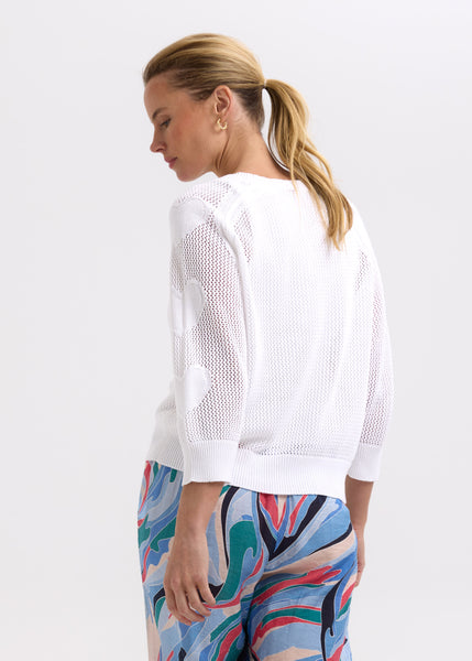 ZAKET & PLOVER - HEARTS ON MY SLEEVE JUMPER  - WHITE