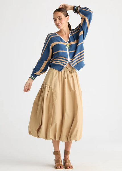 ZAKET & PLOVER - STATEMENT ZIP CARDI - SEA