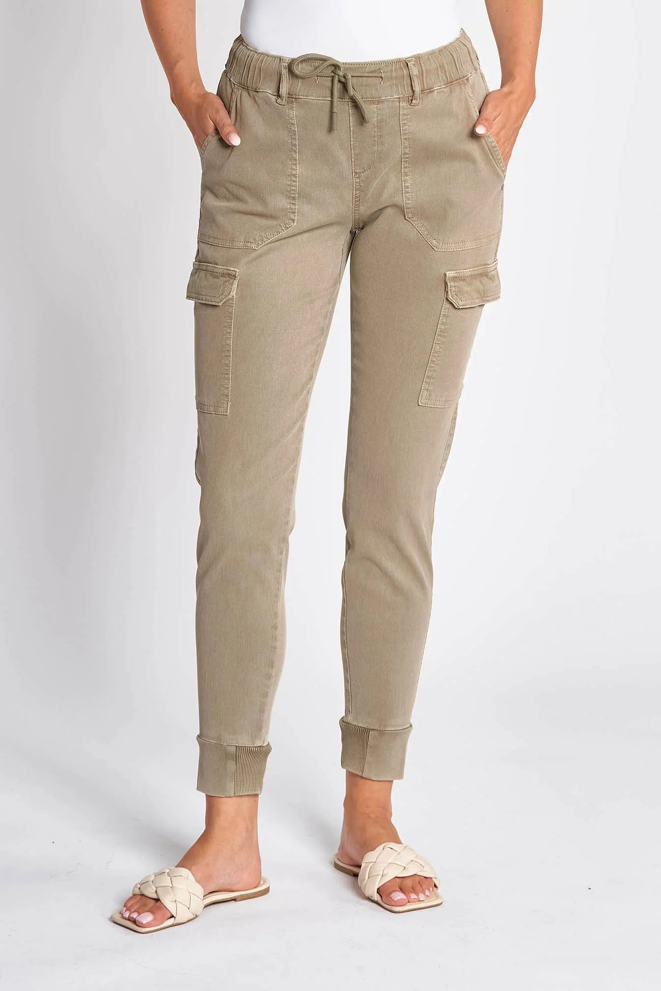 ZHRILL - DAISEY STRIPED PANT - OLIVE