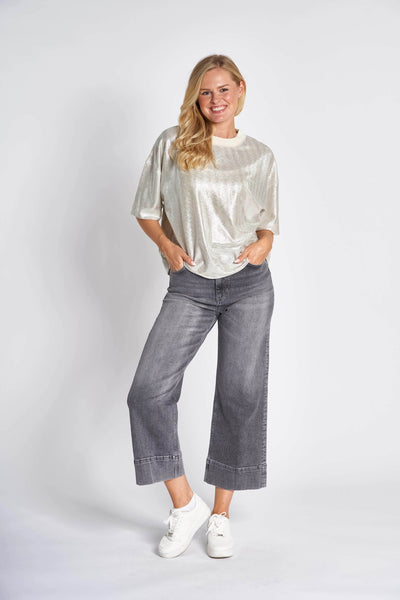 ZHRILL - ROSALIE TOP - GREY ( SILVER )