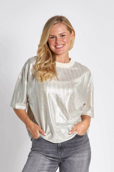 ZHRILL - ROSALIE TOP - GREY ( SILVER )