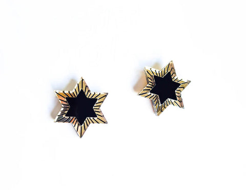 LOVER LOVER - ZIGGY STUD - BLACK/GOLD