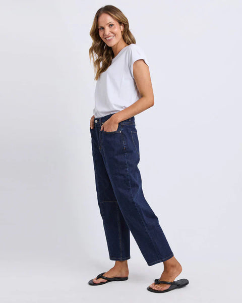 Foxwood - AMBROSE BARREL JEAN - INDIGO DENIM