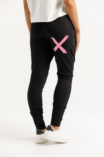 Homelee - Apartment Pants - Black w Candy Pink X