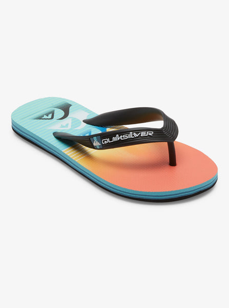 QUIKSILVER Boys Molokai Flip-Flops (Blue/Yellow/White)