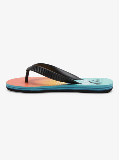 QUIKSILVER Boys Molokai Flip-Flops (Blue/Yellow/White)