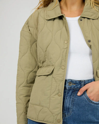 Silent Theory - ARCHER STITCHED JACKET - KHAKI
