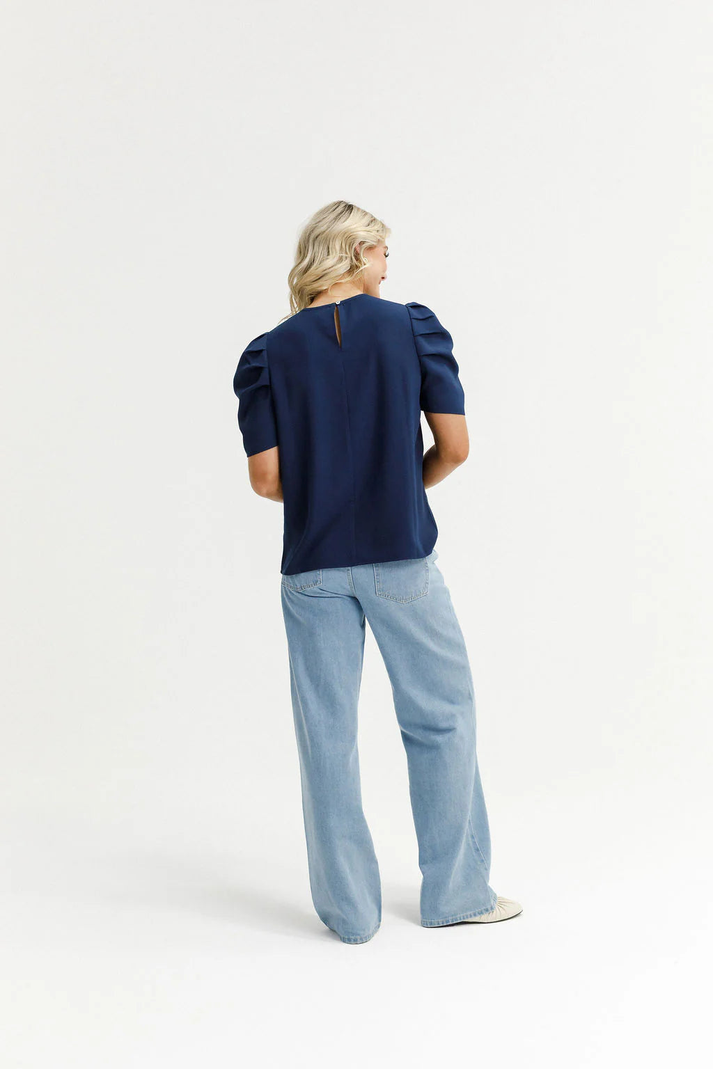HOMELEE -THEA TOP - NAVY