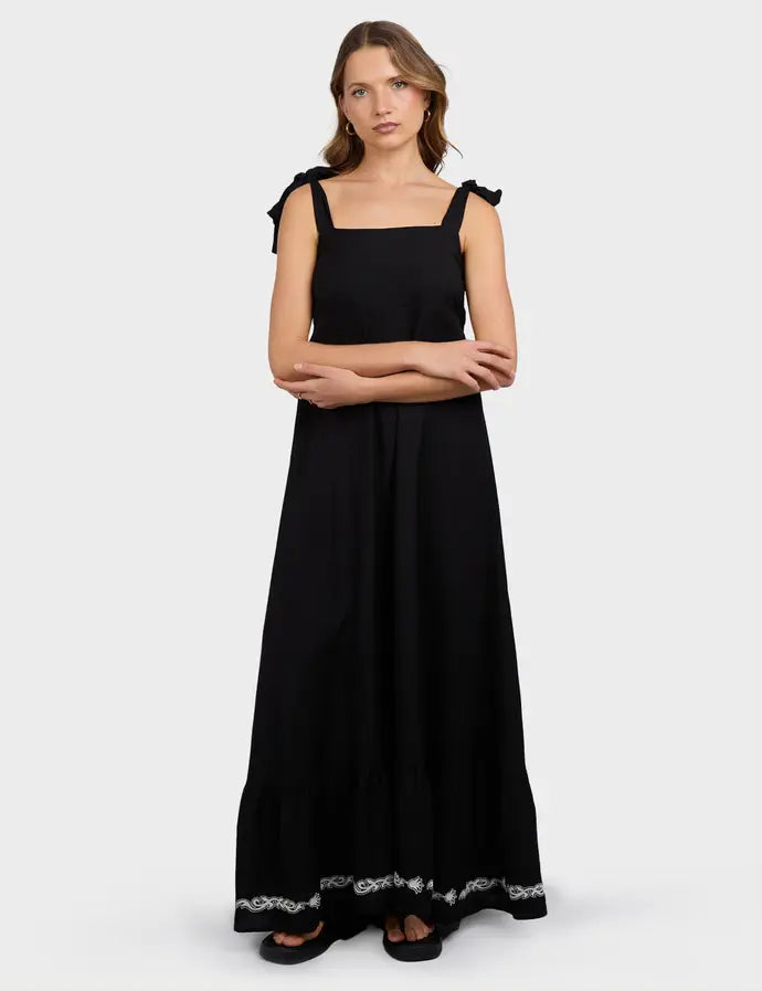 SILENT THEORY - BANDERA MAXI DRESS - BLACK