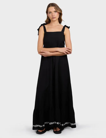 SILENT THEORY - BANDERA MAXI DRESS - BLACK