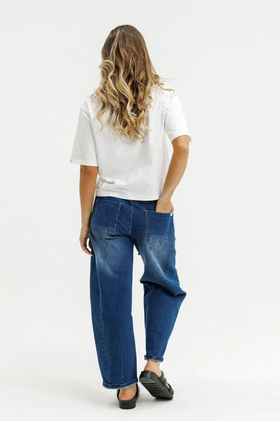 HOMELEE - BARREL JEANS - BLUE WASH