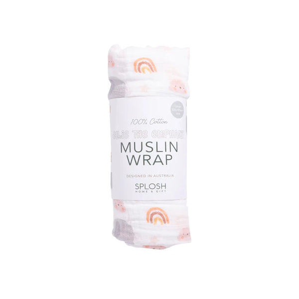 SPLOSH BABY ELEPHANT MUSLIN WRAP