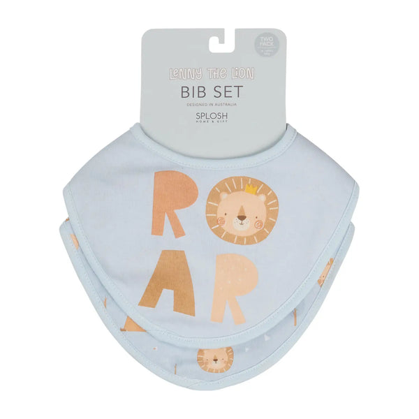 SPLOSH BABY LION BIB 2PK