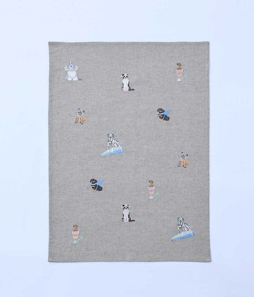 MM Linen BEACH DOGS TEA TOWEL