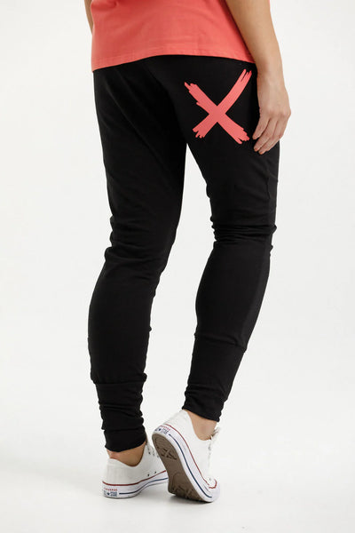 home-lee - Apartment Pants - Black w Berry X