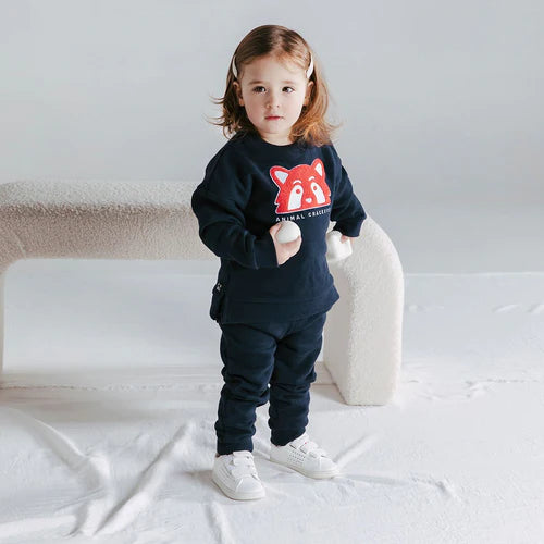 Animal Crackers - CONTRAST RAFFI CREW - NAVY