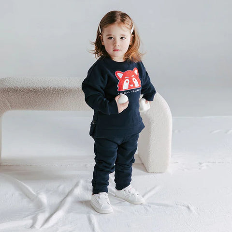 Animal Crackers - CONTRAST RAFFI CREW - NAVY